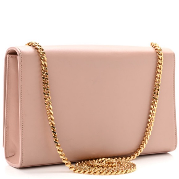 💯🥰SAINT LAURENT Grain De Poudre Medium Classic Kate Tassel Satchel Pale Blush - Picture 4 of 17